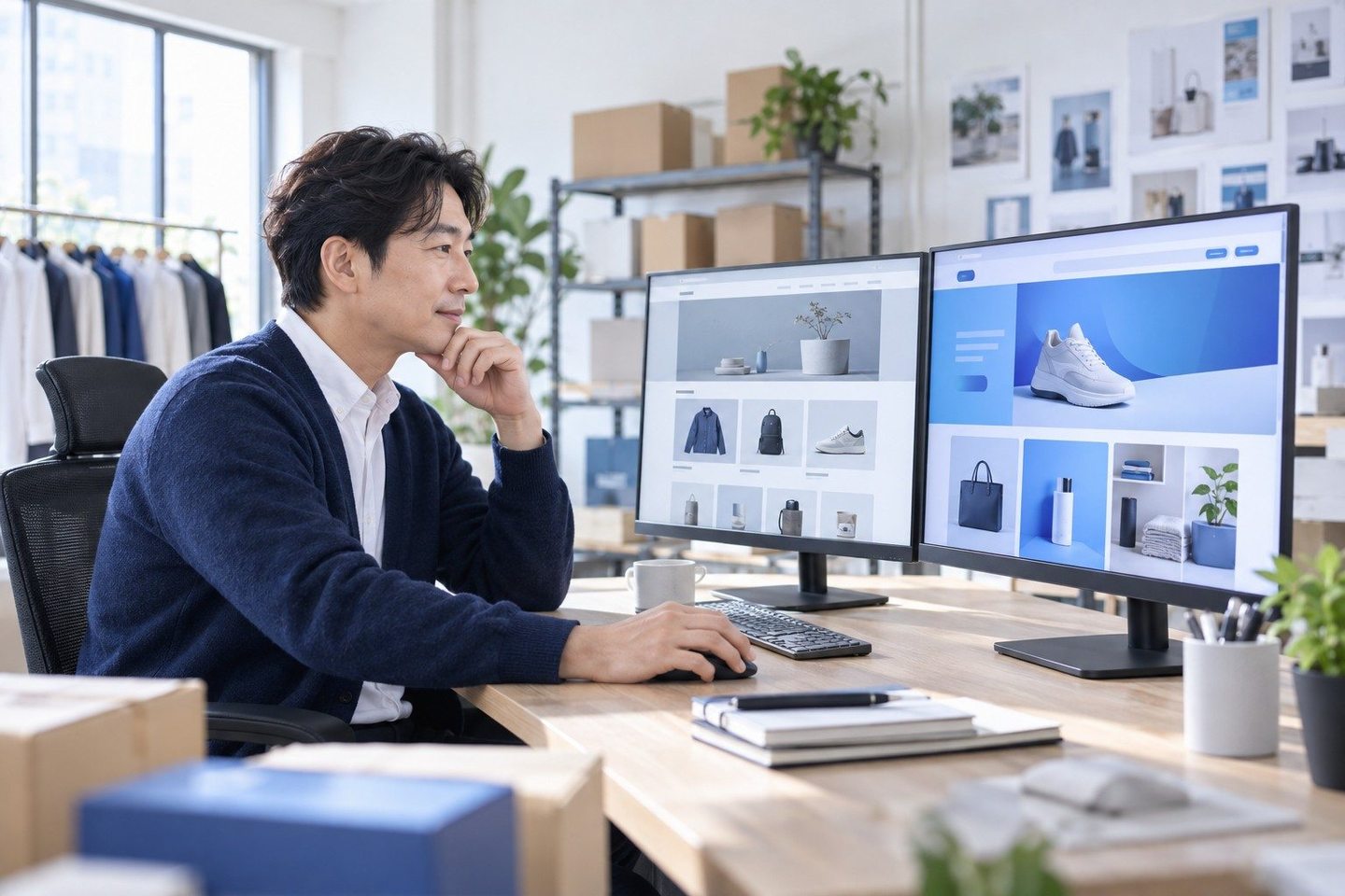 모니터 앞에서 결제 업무 화면을 확인하는 남성 — PG사 보증보험 수수료 차이과 수수료, 따로 보셔야 덜 헷갈립니다. 연락 주시면 두 줄로 나눠 적어 드려요.